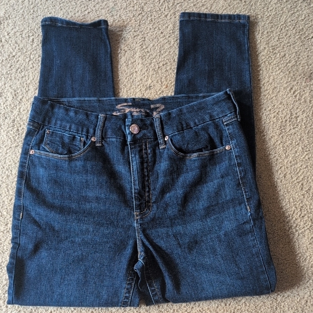 Seven7 Tummyless High Rise Skinny Jeans Size 14